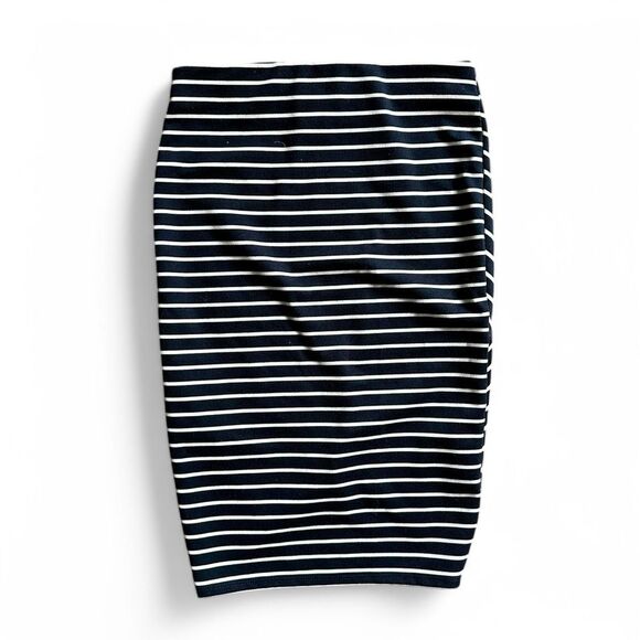 Zara Trafaluc Asymmetrical Striped Pencil Skirt Size M - Picture 4 of 5